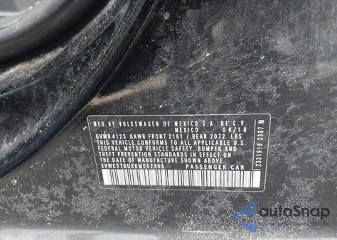 2019 Volkswagen Jetta 1.4T R-Line/1.4T S/1.4T Se из США, поврежденный, VIN 3VWC57BUXKM052966